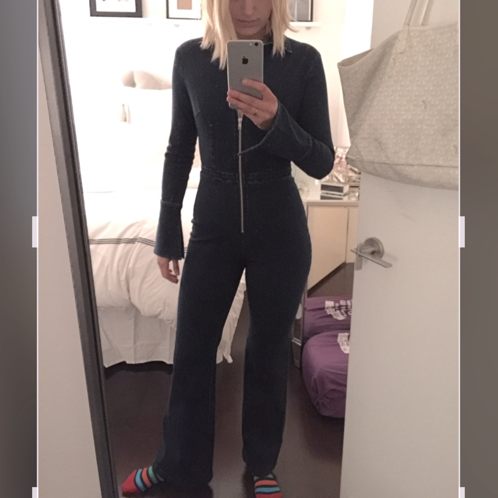 Intermix Denim Jumpsuit